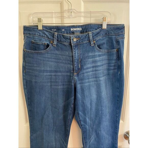 Sonoma straight leg jeans size 14R - Picture 2 of 10